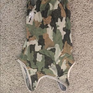 Gymnastics leotard with shorts